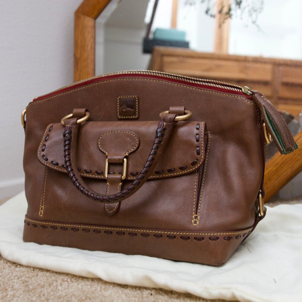 Brown Leather Dooney & Bourke Handbag